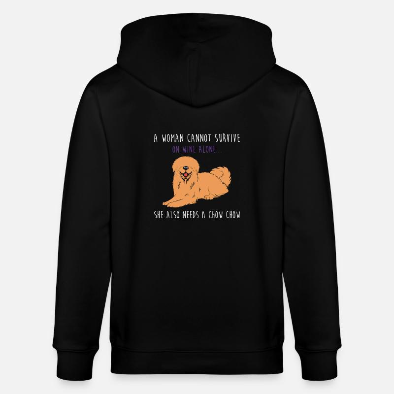Chow Chow Chien - Veste à capuche bio CULTIVATOR Stanley/Stella Unisexe - noir