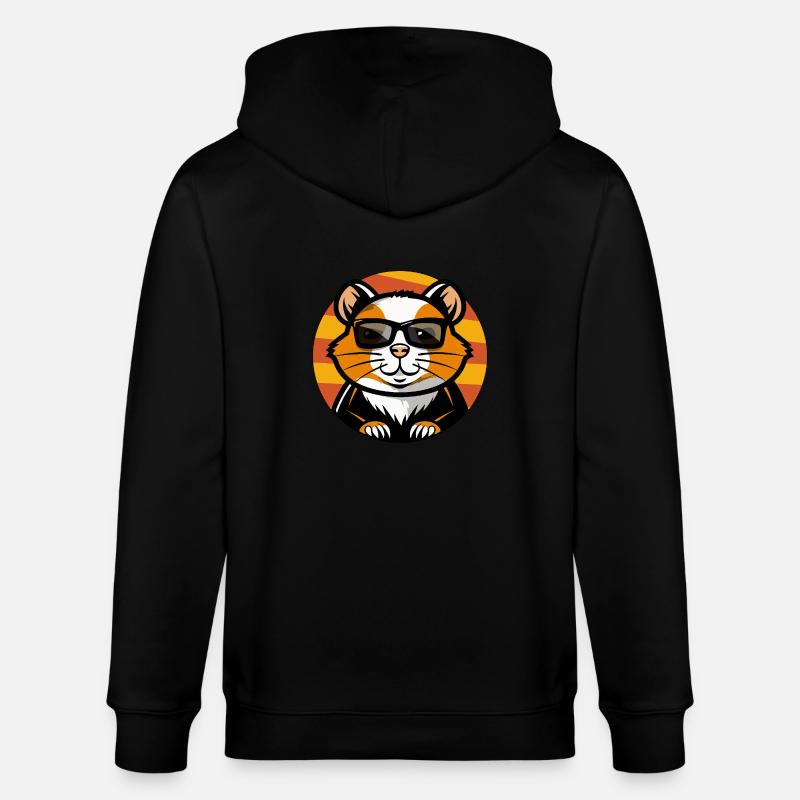 Hamster Cool Comic - Stanley/Stella Unisex Bio-Kapuzenjacke CULTIVATOR  - Schwarz