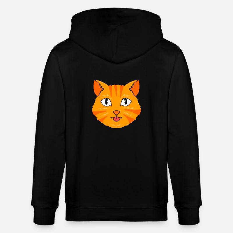 Tabby Katze - Stanley/Stella Unisex Bio-Kapuzenjacke CULTIVATOR  - Schwarz