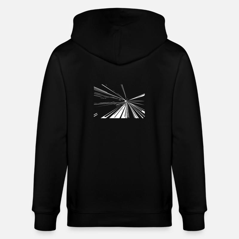 Vector Lines Splash - Stanley/Stella CULTIVATOR  Unisex Organic Hooded Jacket - black