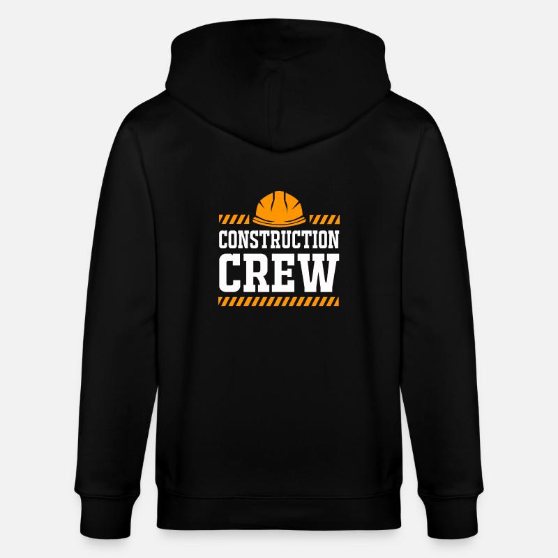 Construction worker construction site - Stanley/Stella CULTIVATOR  Unisex Organic Hooded Jacket - black