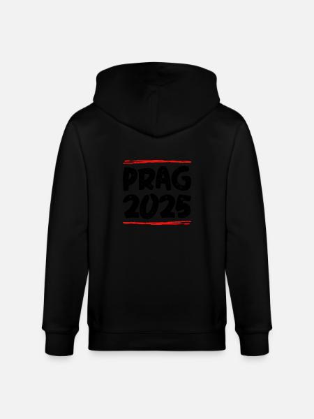 Prag 2025 Spruch - Stanley/Stella Unisex Bio-Kapuzenjacke CULTIVATOR - Schwarz