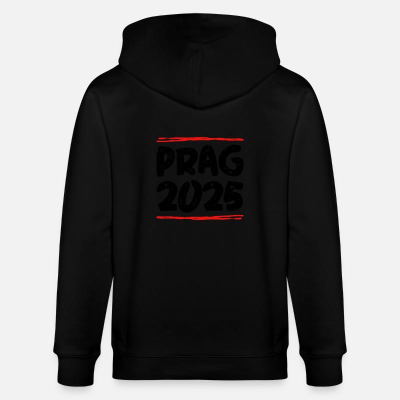 Prag 2025 Spruch - Stanley/Stella Unisex Bio-Kapuzenjacke CULTIVATOR  - Schwarz