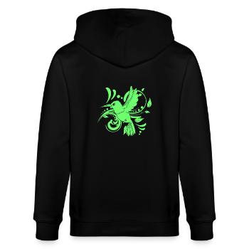 Hummingbird - Stanley/Stella CULTIVATOR  Unisex Organic Hooded Jacket - black - Back - Anna (173cm)