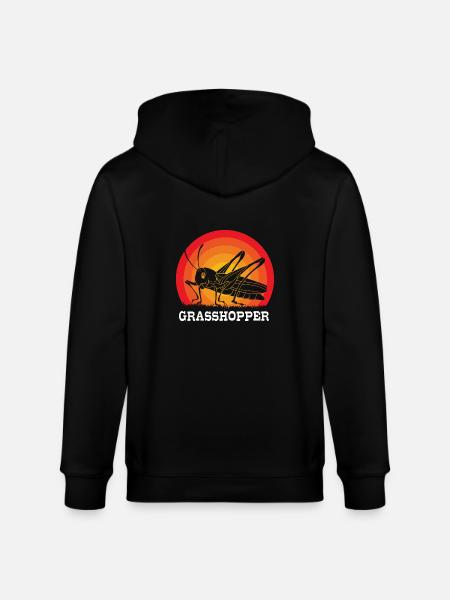 Grasshopper grasshopper - Stanley/Stella CULTIVATOR Unisex Organic Hooded Jacket - black