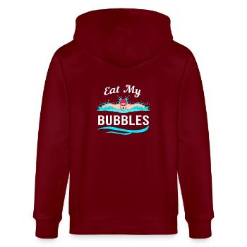 Swimming Swimmers Swimming Pool Swimming Instructors - Stanley/Stella CULTIVATOR  Unisex Organic Hooded Jacket - burgundy - Back - Anna (173cm)