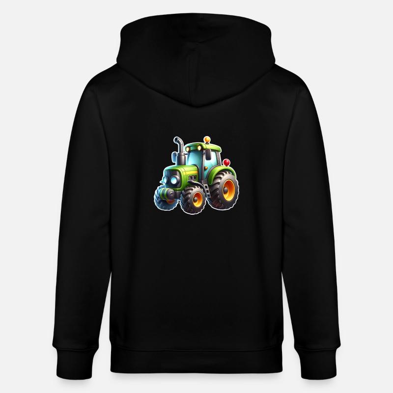 Tracteur - Veste à capuche bio CULTIVATOR Stanley/Stella Unisexe - noir