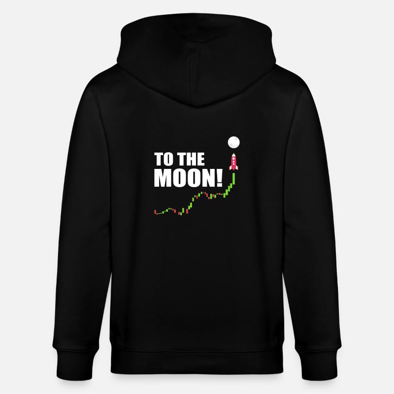 Bitcoin To The Moon - Stanley/Stella Unisex Bio-Kapuzenjacke CULTIVATOR - Schwarz