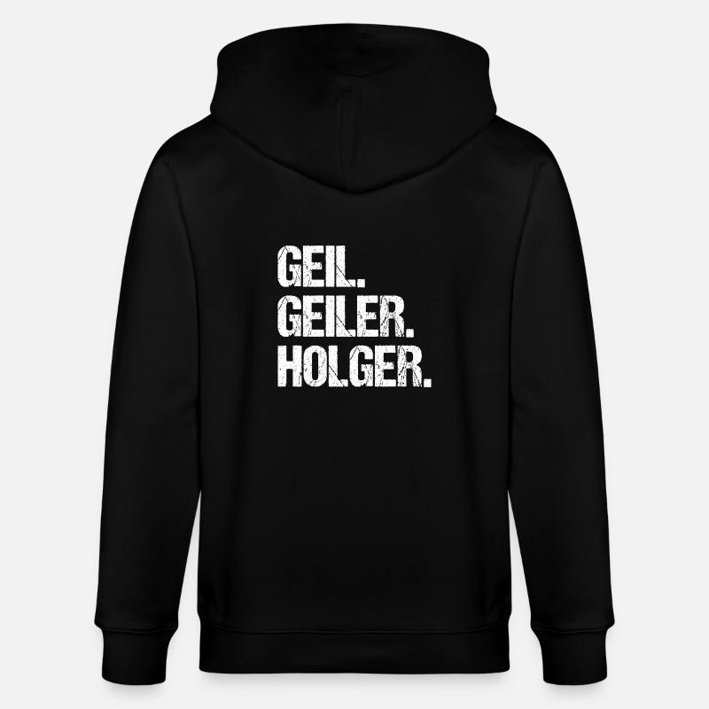 Holger - Stanley/Stella Unisex Bio-Kapuzenjacke CULTIVATOR  - Schwarz