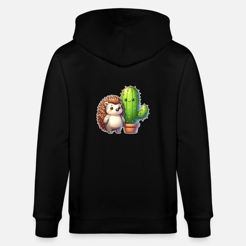 Cactus hérisson - Veste à capuche bio CULTIVATOR Stanley/Stella Unisexe - noir