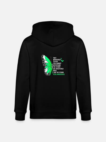 Pcos Awareness - Stanley/Stella CULTIVATOR Unisex Organic Hooded Jacket - black