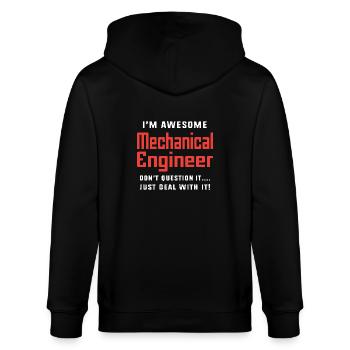 Maschinenbau Ingenieur - Stanley/Stella Unisex Bio-Kapuzenjacke CULTIVATOR  - Schwarz - Hinten - Anna (173cm)