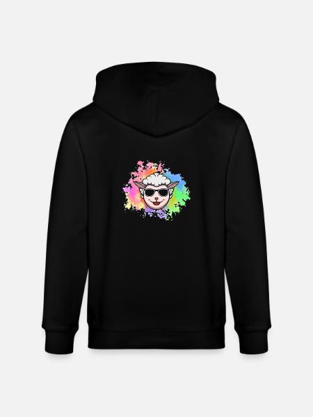 Shepherd Sheep - Stanley/Stella CULTIVATOR Unisex Organic Hooded Jacket - black