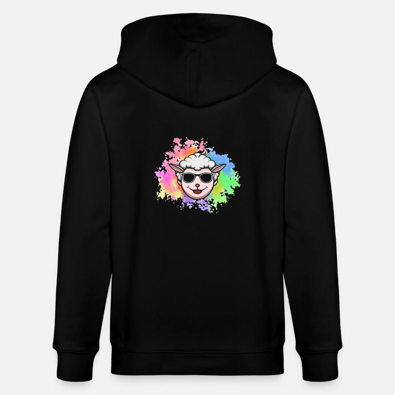Schäfer Schaf - Stanley/Stella Unisex Bio-Kapuzenjacke CULTIVATOR  - Schwarz