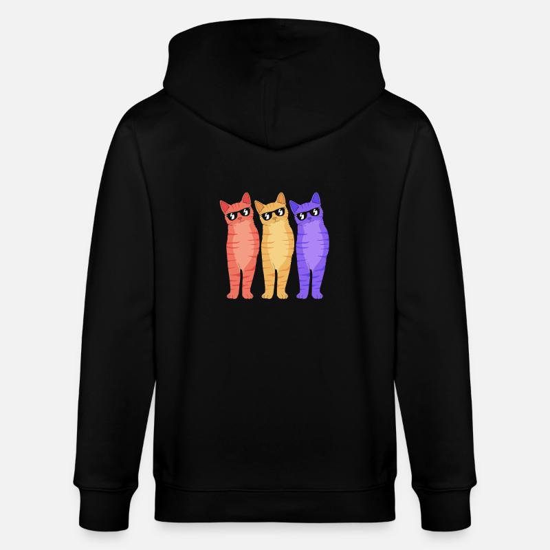 Tabby Katze - Stanley/Stella Unisex Bio-Kapuzenjacke CULTIVATOR  - Schwarz