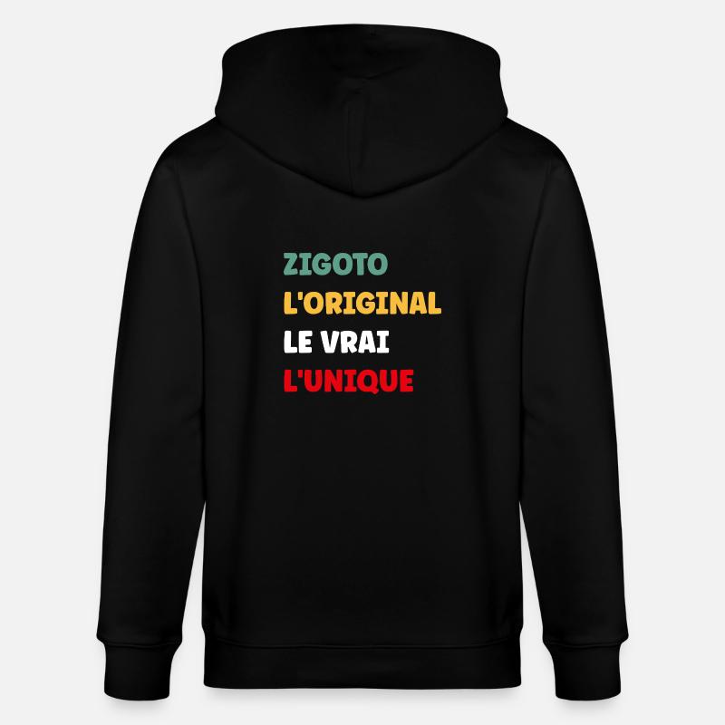 Zigoto - Veste à capuche bio CULTIVATOR Stanley/Stella Unisexe - noir