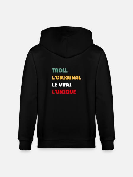 Troll - Veste à capuche bio CULTIVATOR Stanley/Stella Unisexe - noir