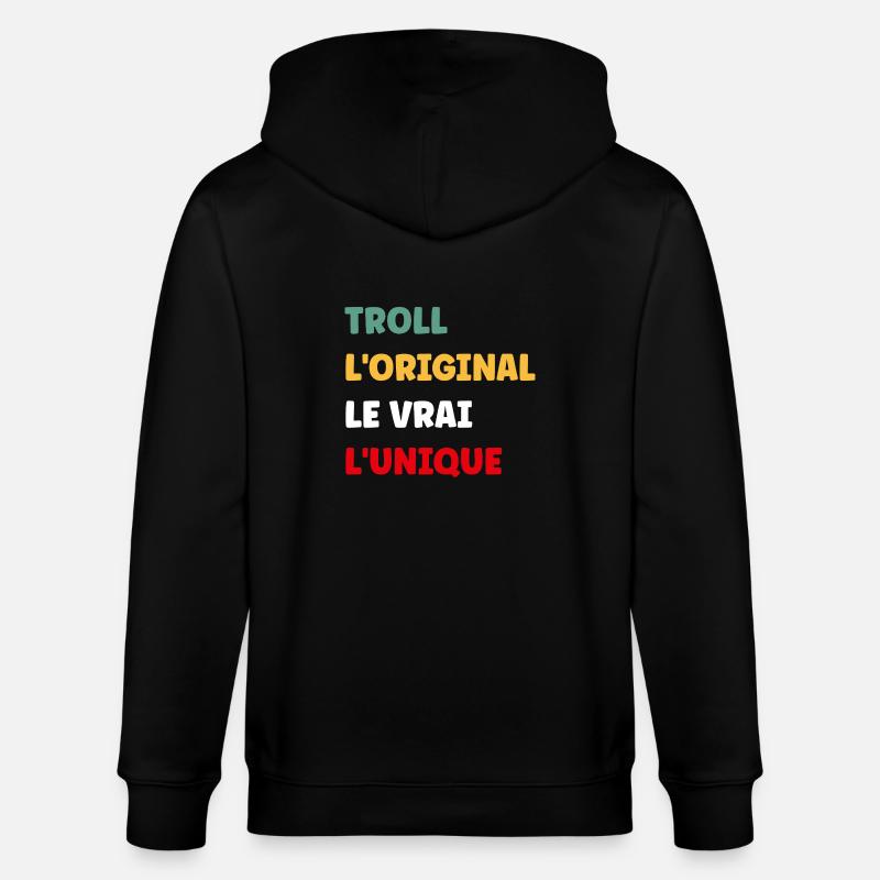 Troll - Veste à capuche bio CULTIVATOR Stanley/Stella Unisexe - noir
