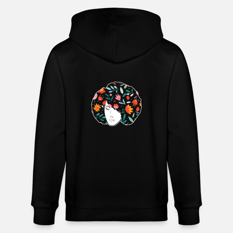 Afro Latina - Veste à capuche bio CULTIVATOR Stanley/Stella Unisexe - noir