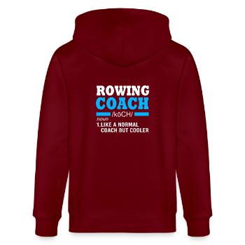 Rowing Team Rowing Rowing Rowing Boat Rowers - Stanley/Stella CULTIVATOR  Unisex Organic Hooded Jacket - burgundy - Back - Anna (173cm)