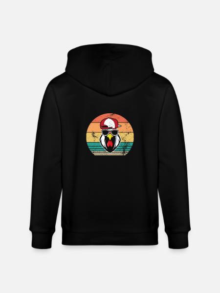 Chicken Rooster - Stanley/Stella CULTIVATOR Unisex Organic Hooded Jacket - black