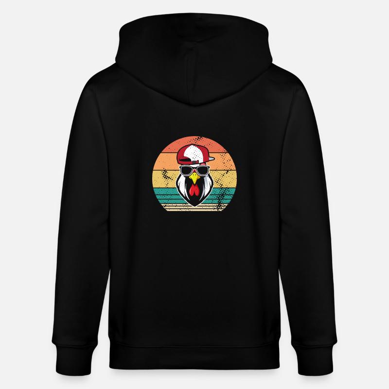 Poulet Coq - Veste à capuche bio CULTIVATOR Stanley/Stella Unisexe - noir