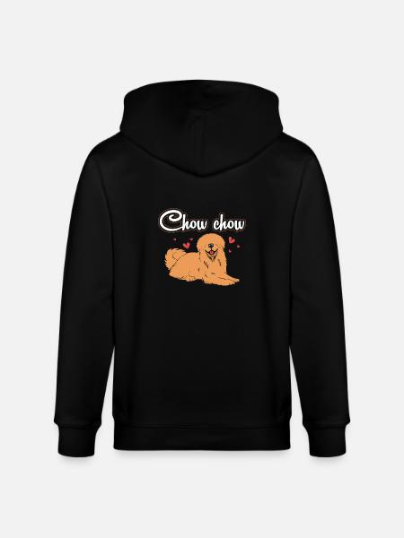 Chow Chow Dog - Stanley/Stella CULTIVATOR  Unisex Organic Hooded Jacket - black