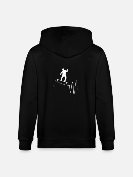 Longboard Longboarder Longboarding - Stanley/Stella Unisex Bio-Kapuzenjacke CULTIVATOR  - Schwarz