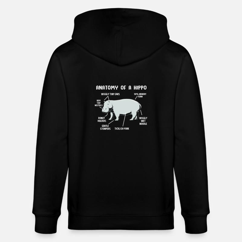 Nilpferd - Stanley/Stella Unisex Bio-Kapuzenjacke CULTIVATOR  - Schwarz
