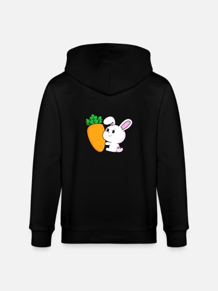 Carrot Vegetables - Stanley/Stella CULTIVATOR  Unisex Organic Hooded Jacket - black