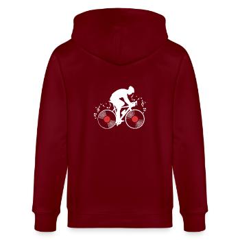 Vinyle - Veste à capuche bio CULTIVATOR Stanley/Stella Unisexe - bordeaux - Dos - Anna (173cm)