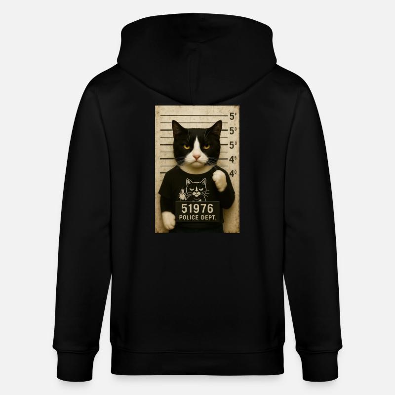 Chat de prison - Veste à capuche bio CULTIVATOR Stanley/Stella Unisexe - noir