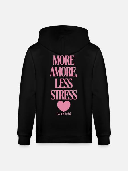 Plus d’amour, moins de stress - Veste à capuche bio CULTIVATOR Stanley/Stella Unisexe - noir