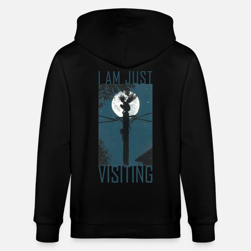 Just Visiting - Stanley/Stella CULTIVATOR  Unisex Organic Hooded Jacket - black
