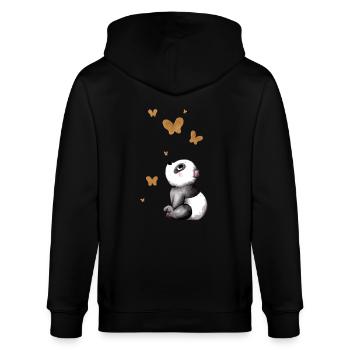 Rêver de panda de dessin animé - Veste à capuche bio CULTIVATOR Stanley/Stella Unisexe - noir - Dos - Anna (173cm)