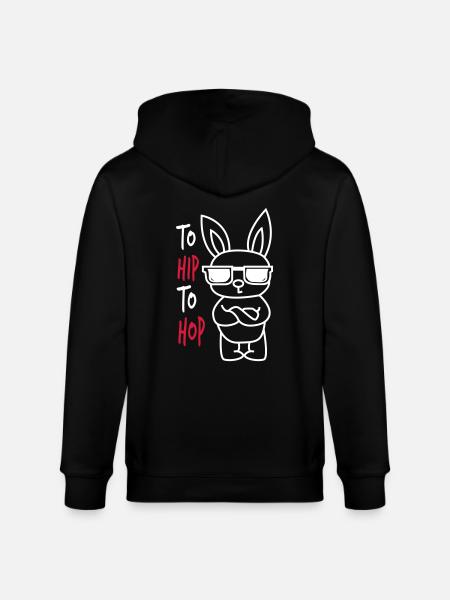 To Hip To Hop Easter - Stanley/Stella CULTIVATOR  Unisex Organic Hooded Jacket - black