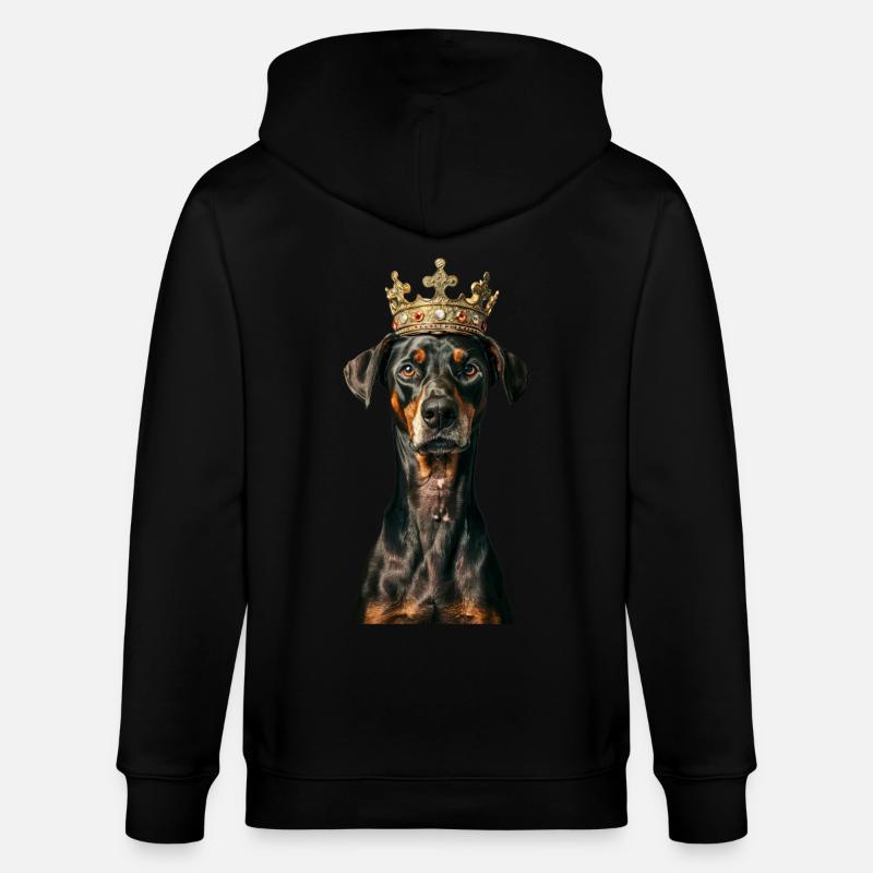 Dobermann - Stanley/Stella Unisex Bio-Kapuzenjacke CULTIVATOR  - Schwarz