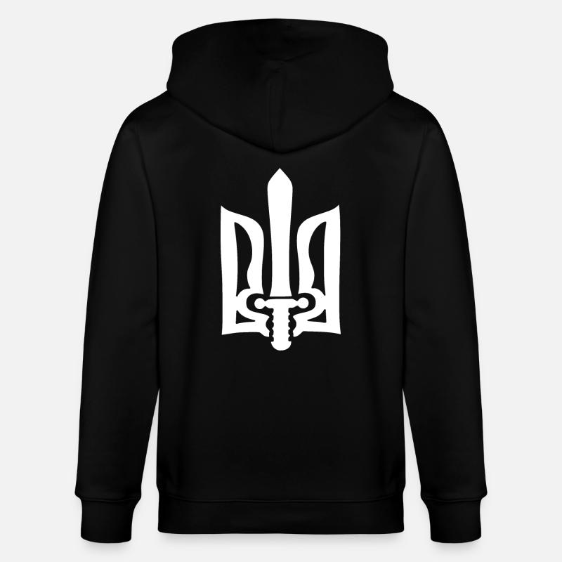 Ukraine - Stanley/Stella Unisex Bio-Kapuzenjacke CULTIVATOR - Schwarz