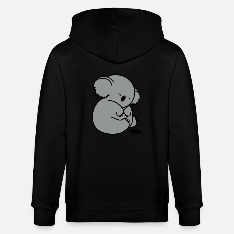 Koala (2c) - Veste à capuche bio CULTIVATOR Stanley/Stella Unisexe - noir