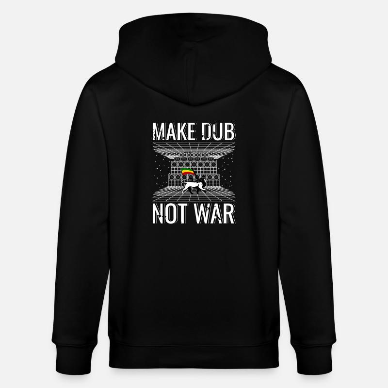 Make Dub not War - Stanley/Stella Unisex Bio-Kapuzenjacke CULTIVATOR  - Schwarz