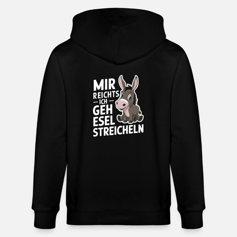Âne âne mulet Muli - Veste à capuche bio CULTIVATOR Stanley/Stella Unisexe - noir