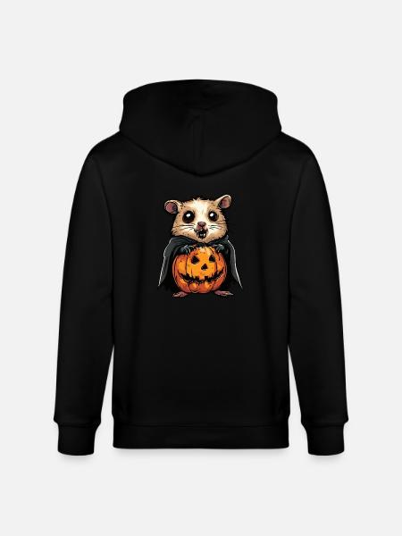 Hamster Halloween Funny Zombie - Stanley/Stella CULTIVATOR  Unisex Organic Hooded Jacket - black