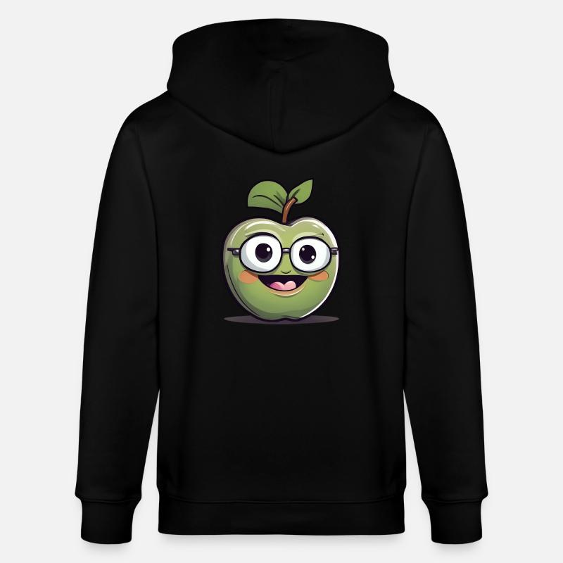 Apfel Frucht Obst Nerd - Stanley/Stella Unisex Bio-Kapuzenjacke CULTIVATOR  - Schwarz