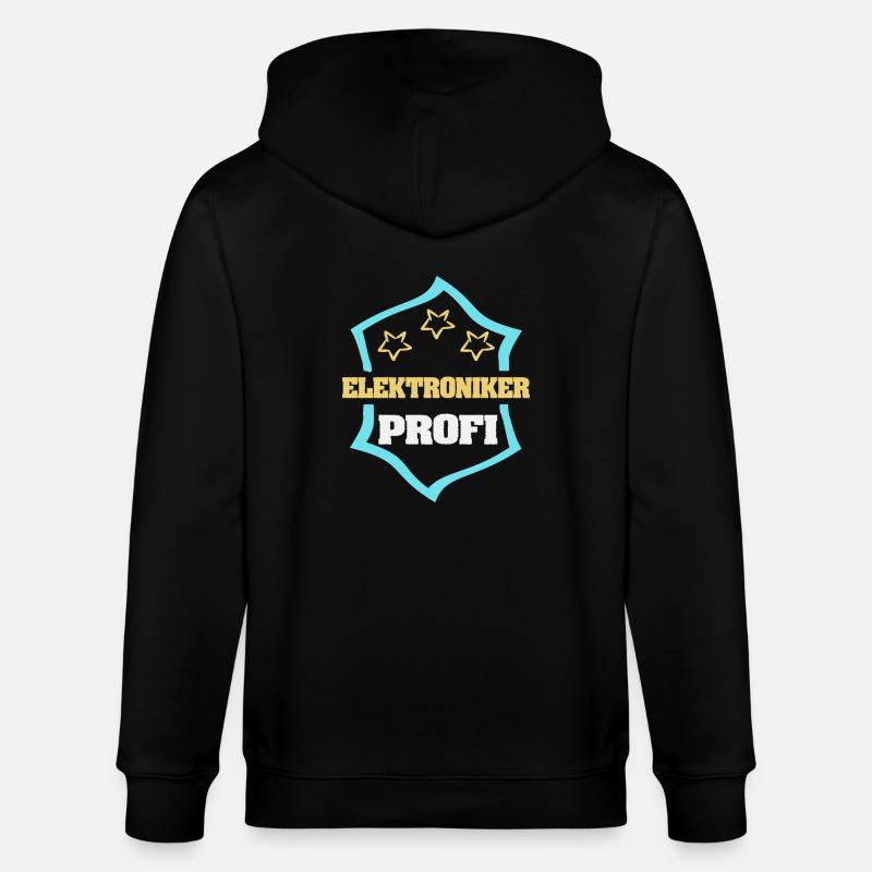 Gift for Electronics Technician - Stanley/Stella CULTIVATOR  Unisex Organic Hooded Jacket - black