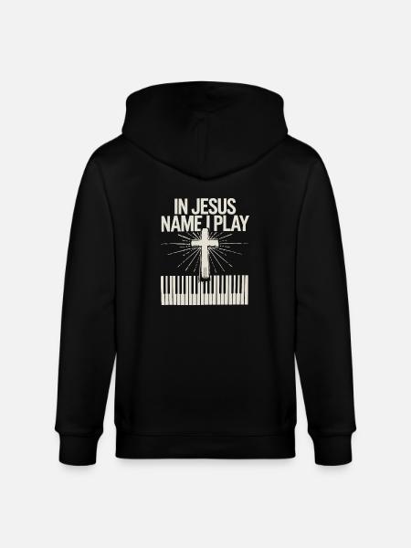 Playing for Faith - Stanley/Stella CULTIVATOR Unisex Organic Hooded Jacket - black