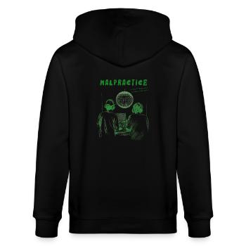 Malpractice Save the Party - Stanley/Stella Unisex Bio-Kapuzenjacke CULTIVATOR  - Schwarz - Hinten - Anna (173cm)