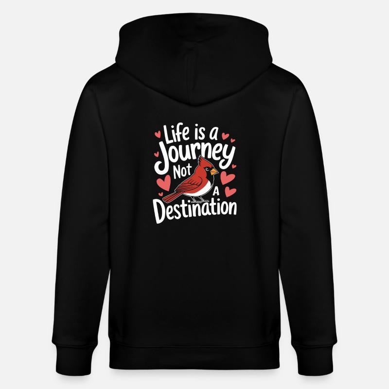Kardinal Rotkardinal Vogel Roter Kardinal - Stanley/Stella Unisex Bio-Kapuzenjacke CULTIVATOR  - Schwarz