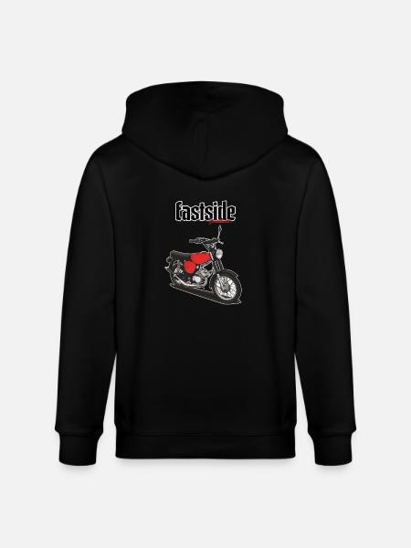S51 (red) // Illustration - Stanley/Stella CULTIVATOR Unisex Organic Hooded Jacket - black