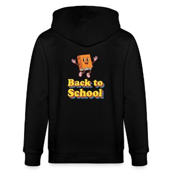 Zurück zur Schule - Stanley/Stella Unisex Bio-Kapuzenjacke CULTIVATOR  - Schwarz - Hinten - Anna (173cm)