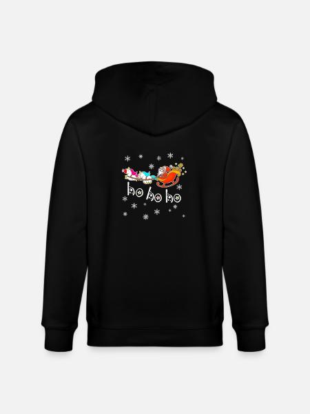 Einhorn Santa jul Unicorn - Stanley/Stella økologisk unisex-hættejakke CULTIVATOR  - sort
